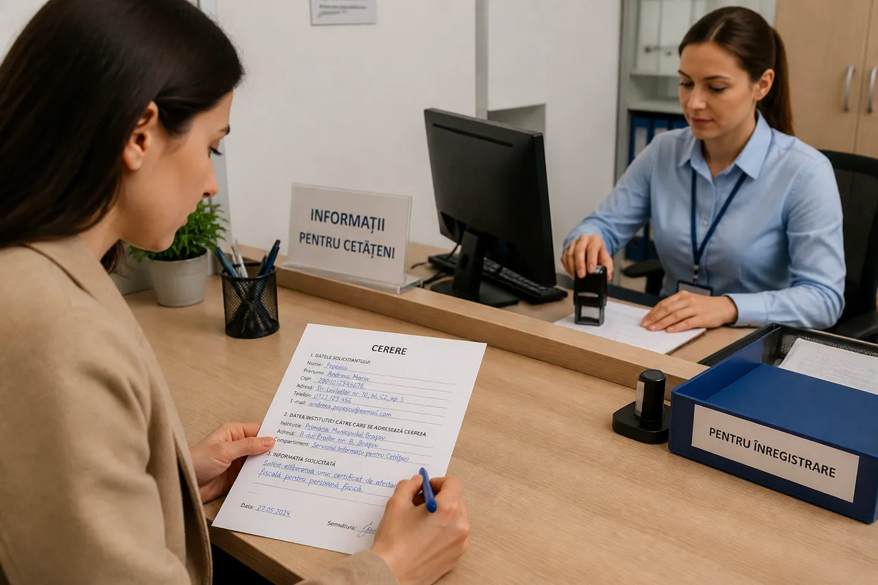 formular pentru solicitarea informațiilor publice