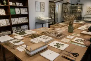 Atelier pentru adulți la Muzeul Țării Crișurilor: semne de carte din plante presate