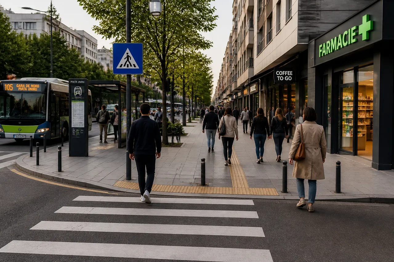 infrastructură pietonală și mobilitate urbană